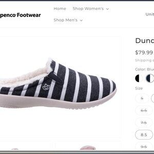 NWT Senco Women's Shearling Lined Slippers Slides Striped Pattern Sherpa Size 9